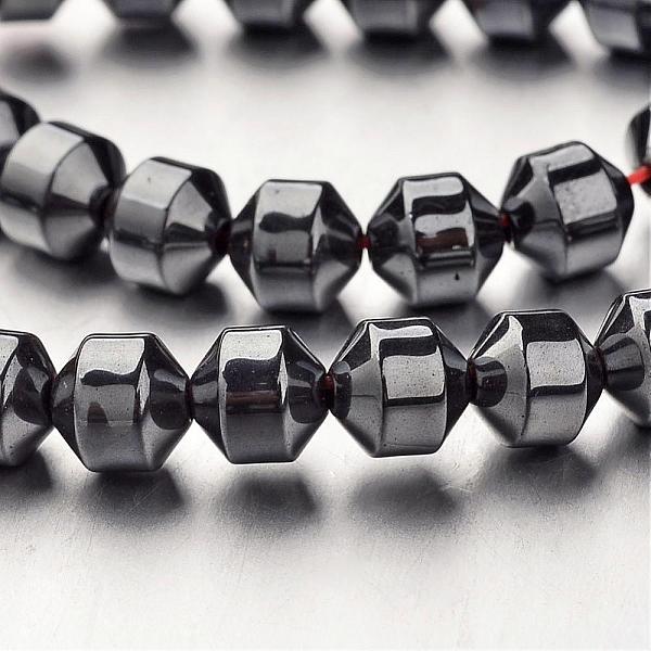 

PandaHall Non-magnetic Synthetic Hematite Bead Strands, Bicone, Original Color, 6x6mm, Hole: 1mm, about 61pcs/strand, 15.7 inch Non-magnetic...