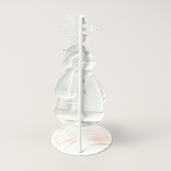 

PandaHall Iron Candle Holder for Christmas, Perfect Home Party Decoration, Snowman, Antique White, 73x174.5mm Iron