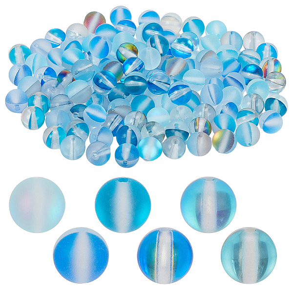 

PandaHall Olycraft 120Pcs 6 Colors Synthetic Moonstone Beads Strands, Frosted, Round, Mixed Color, 6mm, Hole: 0.8~1mm, about 20pcs/color..., Multicolor