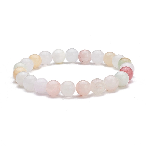

PandaHall 8mm Natural Colorful Green Jade Round Beads Stretch Bracelet, Reiki Bracelet for Women, Inner Diameter: 2-1/4 inch(5.6cm), Beads...