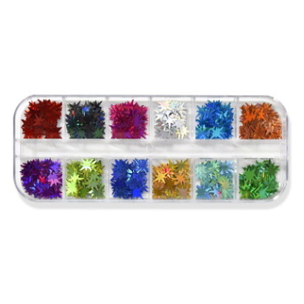 

PandaHall Nail Art Glitter Sequins, DIY Sparkly Paillette Manicure Tips, Star, Mixed Color, 9x7x0.1mm, 12colors/box Plastic Starfish..., Multicolor