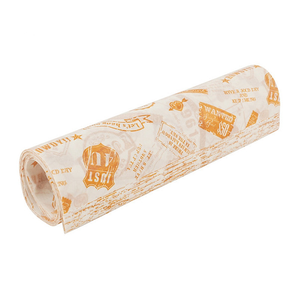 

PandaHall Paper Paper Greaseproof Printed Wrap Tissue, Rectangle, for Kitchen Baking Supplies, Word, 250x213mm, 50pcs/set Paper Word