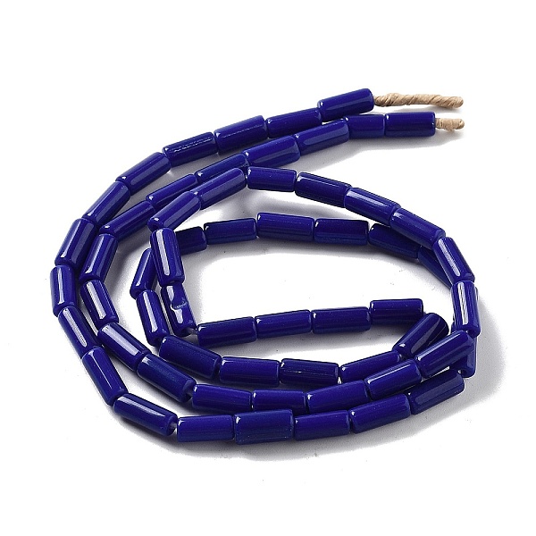 

PandaHall Handmade Nepalese Lampwork Beads, Column, Midnight Blue, 10.5~11.5x4~6mm, Hole: 1.6mm, about 61pcs/strand, 26.18''(66.5cm)...