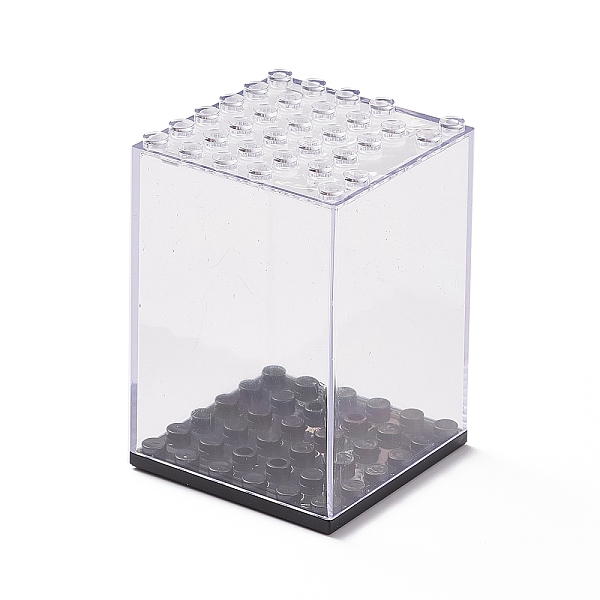 

PandaHall (Defective Closeout Sale: Scratched) Plastic Display Boxes, for Ornaments, Building Blocks Display, with Black Base, Clear...