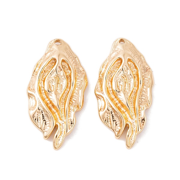

PandaHall Brass Pendants, Leaf, Real 18K Gold Plated, 23x11.5x3mm, Hole: 1mm Brass Leaf