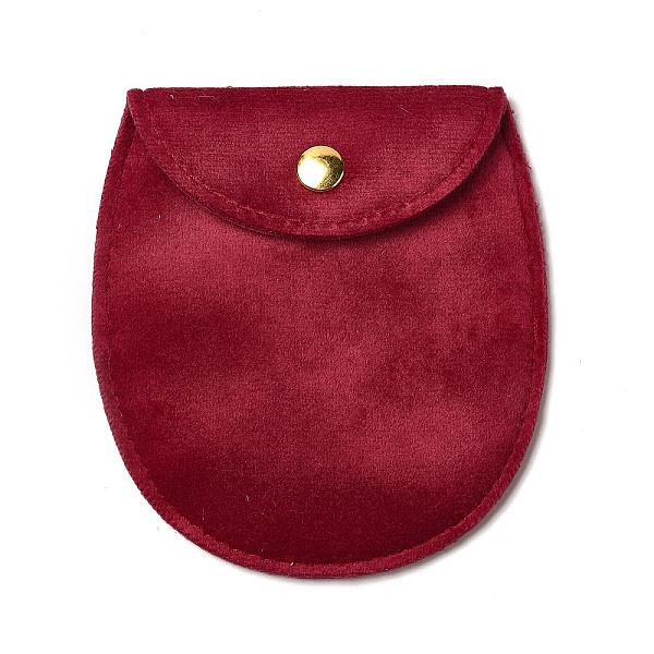 

PandaHall Velvet Jewelry Storage Pouches, Oval Jewelry Bags with Golden Tone Snap Fastener, for Earring, Rings Storage, Red, 9.8x9x0.8cm...