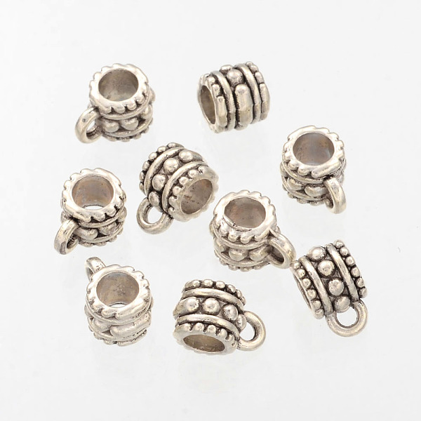 

PandaHall Tibetan Silver Hangers, Bail Beads, Lead Free & Nickel Free & Cadmium Free, Cup, Antique Silver, 7.2x6.5mm, Hole: 2mm, Inner...