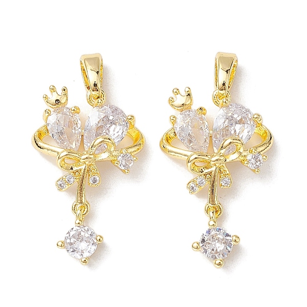

PandaHall Brass Micro Pave Clear Cubic Zirconia Pendants, Teardrop Charms, Real 18K Gold Plated, 22x14x6mm, Hole: 5x2.8mm Brass+Cubic...
