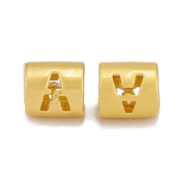 

PandaHall Alloy Hollow Pendant Beads, Barrel with Letter, Matte Gold Color, Letter.A, 6.5x5mm, Hole: 3.5mm Alloy Letter A