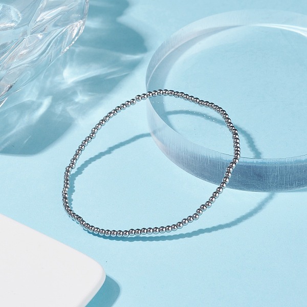 Стеклянный круглый браслет из бисера стрейч для женщин