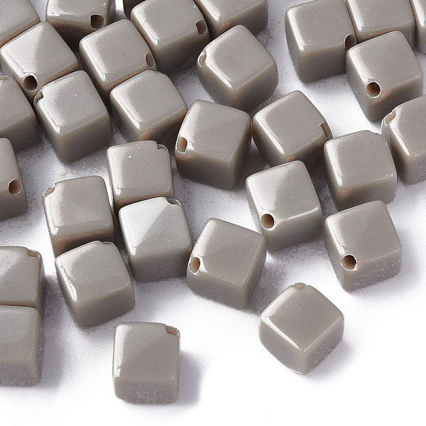 

PandaHall Opaque Acrylic Beads, Cube, Dark Khaki, 13x14.5x14.5mm, Hole: 2mm, about 530pcs/500g Acrylic Cube
