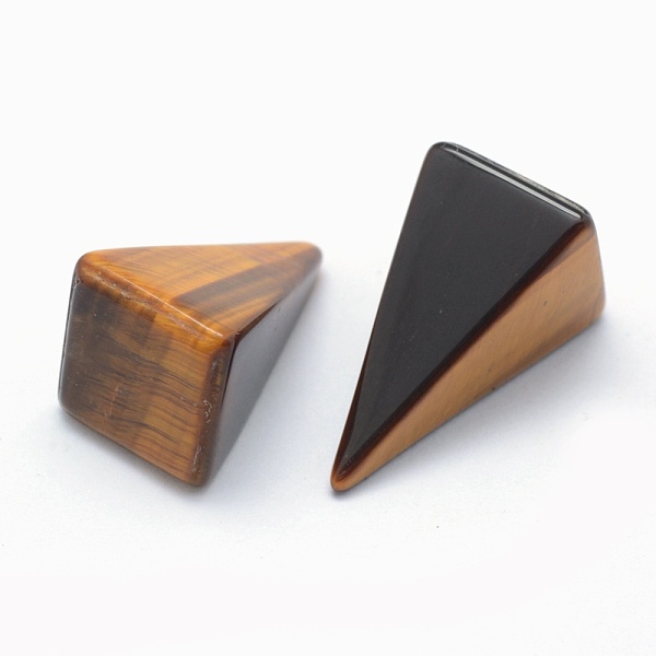 

PandaHall Natural Tiger Eye Beads, Cone, Undrilled/No Hole Beads, 25x14x14.5mm Tiger Eye Cone