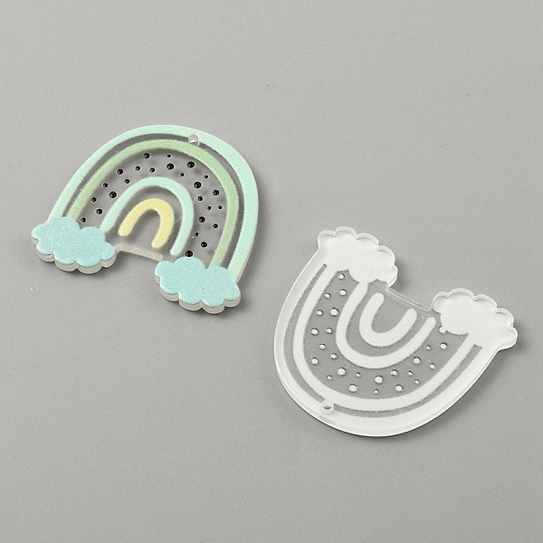 10Pcs Translucent Resin Pendants