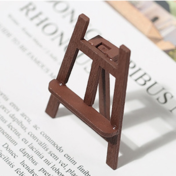 

PandaHall Plastic Easel Miniature Ornaments, Micro Landscape Home Dollhouse Accessories, Pretending Prop Decoration, Coconut Brown, 60x40mm...
