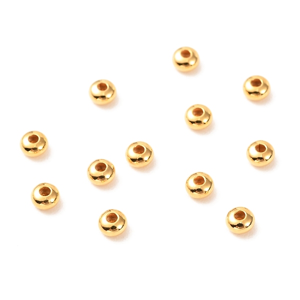 

PandaHall Brass Beads, Long-Lasting Plated, Rondelle, Real 18K Gold Plated, 3x2mm, Hole: 0.9mm Brass Rondelle