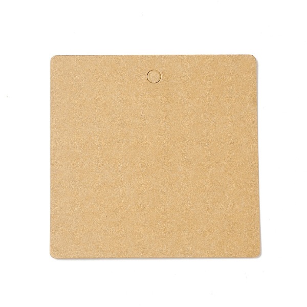 

PandaHall 100Pcs Blank Kraft Paper Gift Tags, Square, BurlyWood, 6x6x0.05cm, Hole: 4mm Paper Orange