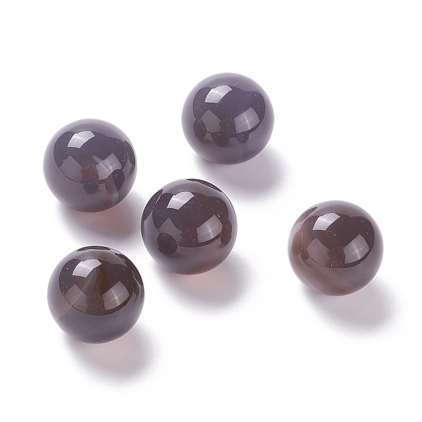 

PandaHall Natural Grey Agate Beads, No Hole/Undrilled, for Wire Wrapped Pendant Making, Round, 20mm Grey Agate Round
