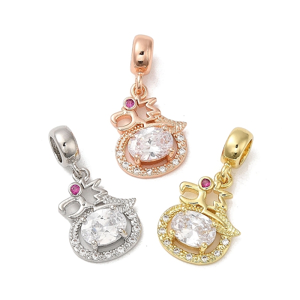 

PandaHall Rack Plating Brass Pave Cubic Zirconia European Dangle Charms, Large Hole Dragon Pendants, Cadmium Free & Lead Free, Long-Lasting..., Clear