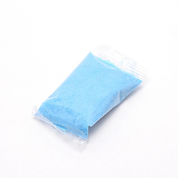 

PandaHall Sand Ornaments, for Micro Landscape Fleshy Decoration, Light Sky Blue, 75x38x10mm Quartz Mixed Shapes