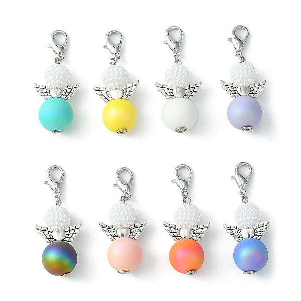 

PandaHall Acrylic Pendant Decorations, with Alloy Lobster Claw Clasps, Angel, Mixed Color, 54mm Acrylic Angel & Fairy Multicolor
