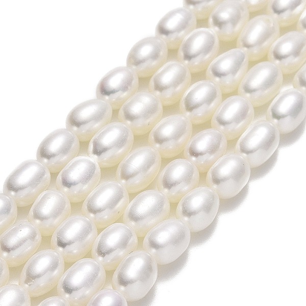 

PandaHall Natural Cultured Freshwater Pearl Beads Strands, Rice, Linen, 5.5~7x4~5mm, Hole: 0.7mm, about 55~60pcs/strand, 14.57''(37cm) Pearl..., Brown