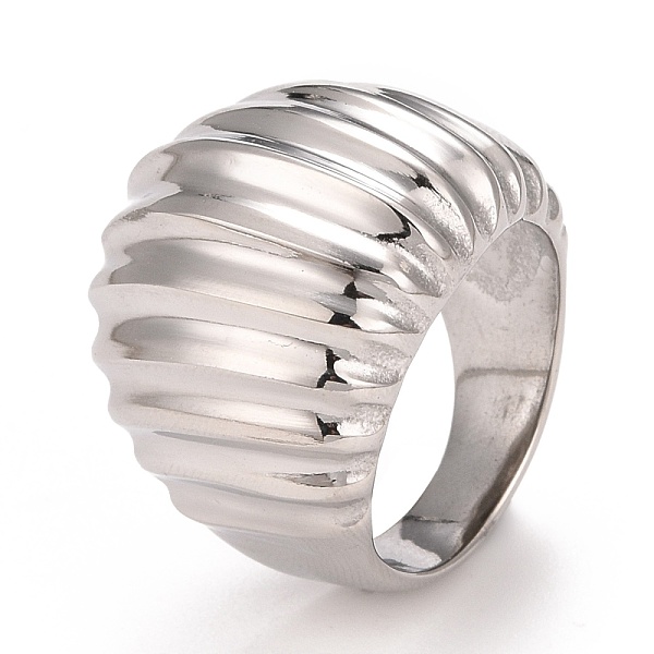 

PandaHall 304 Stainless Steel Textured Chunky Ring for Men Women, Stainless Steel Color, US Size 6 1/4(16.7mm)~US Size 9(18.9mm) 304...