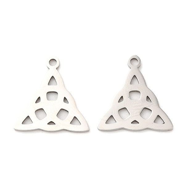 

PandaHall 316L Surgical Stainless Steel Pendants, Laser Cut, Trinity Knot Charms, Stainless Steel Color, 15x14x1mm, Hole: 1.4mm 316L...