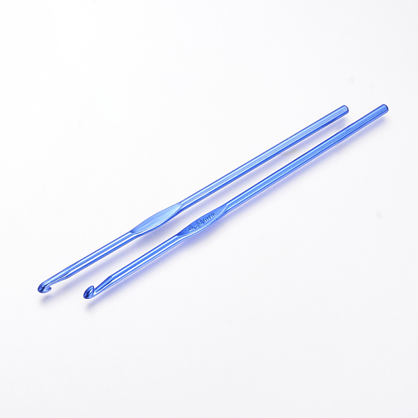 

PandaHall Aluminum Crochet Hooks, Blue, Pin: 4.0mm, 148x4.0mm Aluminum Blue
