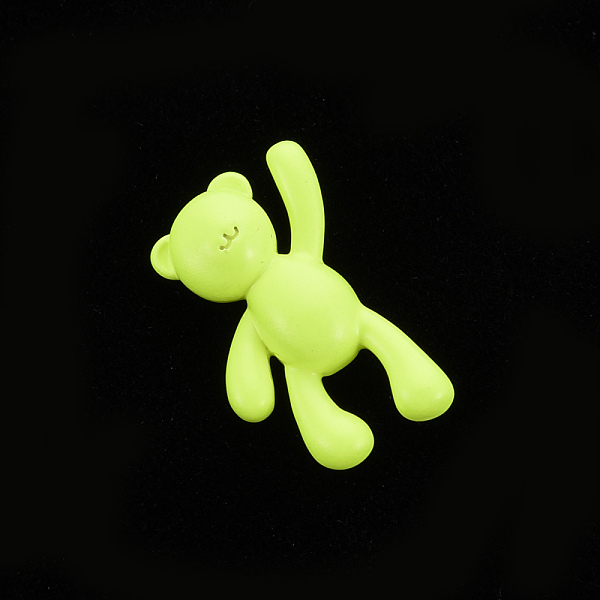

PandaHall Brass Spray Painted Pendants, Cadmium Free & Nickel Free & Lead Free, Bear, Yellow Green, 20x11x4mm, Hole: 4x2mm Brass Bear