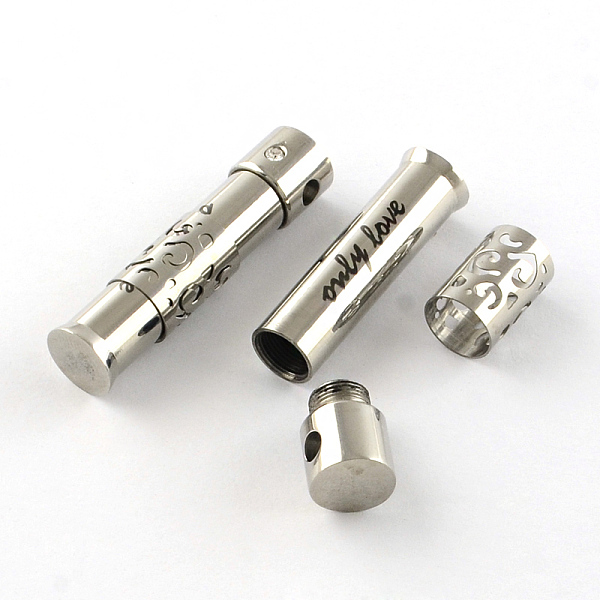 

PandaHall Smooth Surface 201 Stainless Steel Pendants, with Word Only Love, Silver, 38x9mm, Hole: 3mm 201 Stainless Steel Others Silver