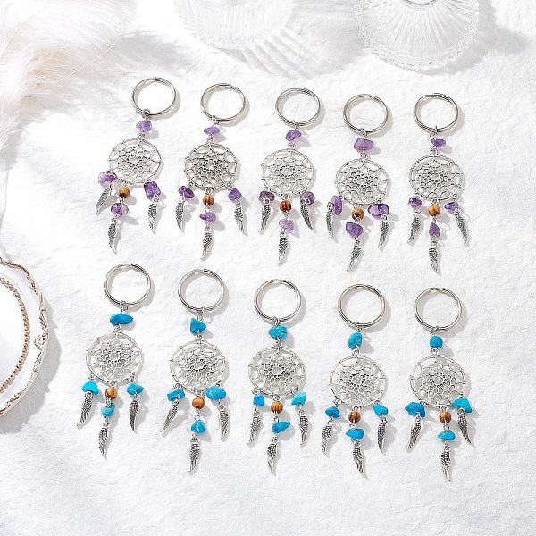 10Pcs Alloy Keychai… - image