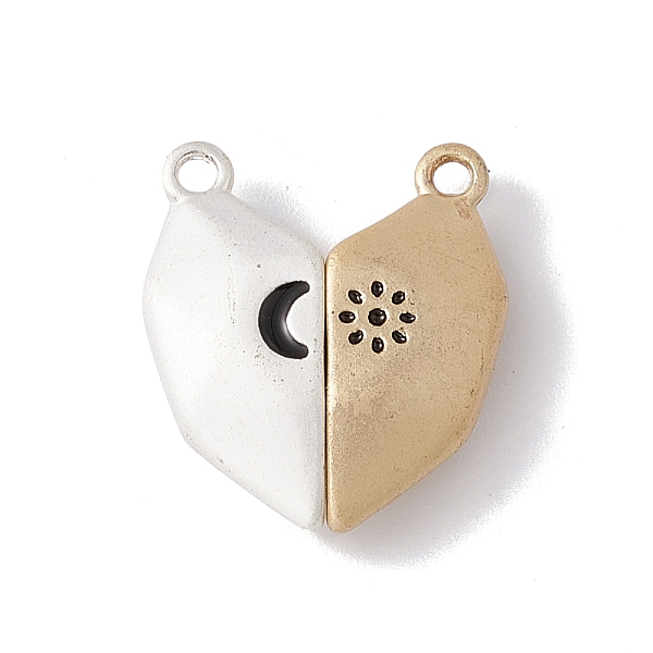 

PandaHall Love Heart Alloy Magnetic Clasps, Moon Star Pattern Clasps for Couple Jewelry Bracelets Pendants Necklaces Making, Floral White &..., Multicolor