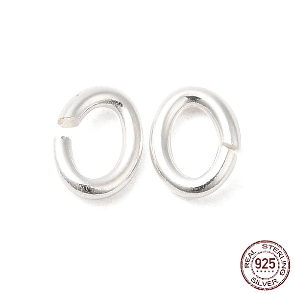 

PandaHall 925 Sterling Silver Open Jump Rings, Oval, Silver, 6.5x5x1.2mm, Inner Diameter: 3x4mm, about 62pcs/10g Sterling Silver Oval