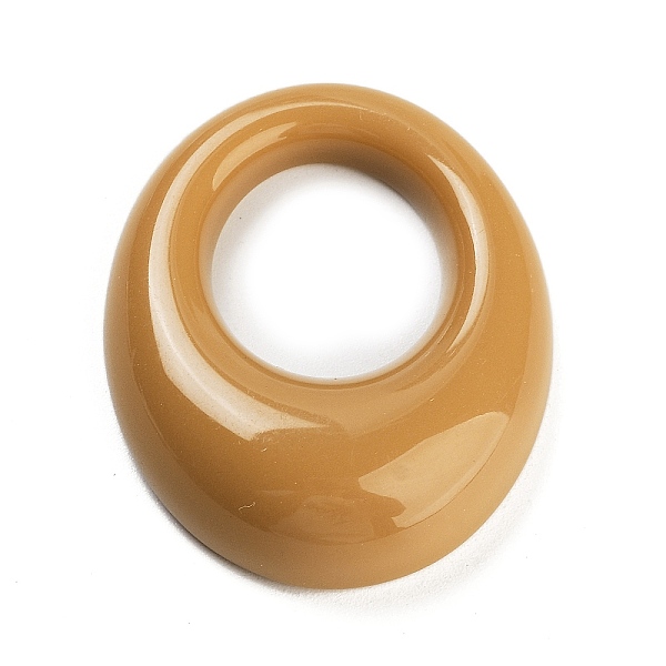 

PandaHall Opaque Resin Pendants, Hollow Oval Charms, Peru, 35x29x8mm, Hole: 16.5x15mm Resin Oval Brown