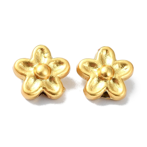 

PandaHall Rack Plating Brass Beads, Long-Lasting Plated, Lead Free & Cadmium Free, Flower, Real 18K Gold Plated, 9.5x9.5x5mm, Hole: 1.2mm...