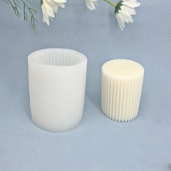 DIY Striped Pillar Candle Silicone Molds