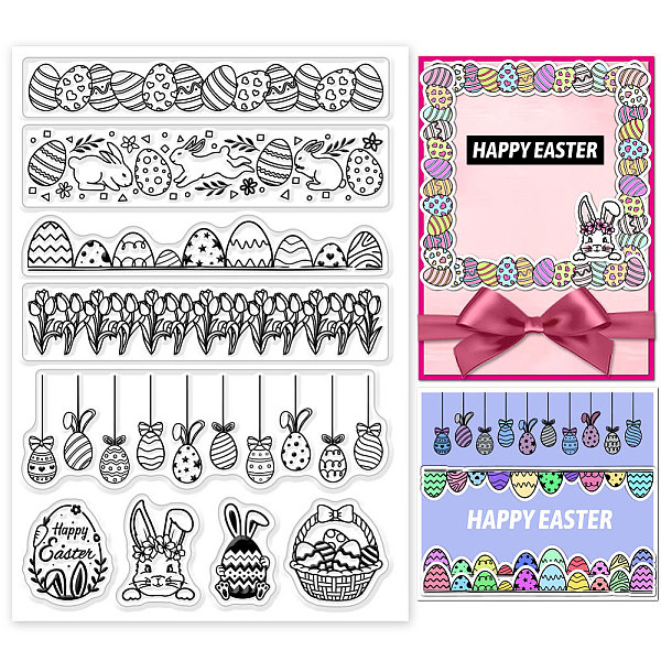 

PandaHall Custom PVC Plastic Clear Stamps, for DIY Scrapbooking, Photo Album Decorative, Cards Making, Egg, 160x110mm Plastic Egg Clear