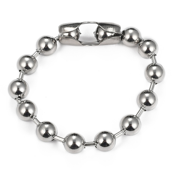 

PandaHall 304 Stainless Steel Ball Chain Bracelets, Stainless Steel Color, 8-1/2 inch(21.5cm), 10mm 304 Stainless Steel