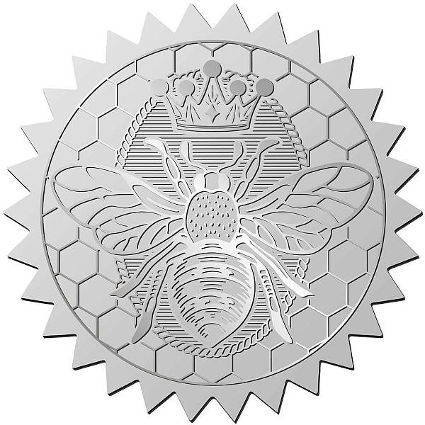 

PandaHall CRASPIRE 408pcs 2 Inch Bees Silver Foil Stickers Crown Silver Embossed Envelope Seals Stickers Round Self Adhesive Stickers Medal...