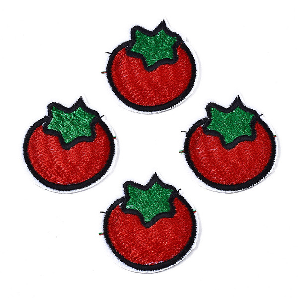 

PandaHall Computerized Embroidery Cloth Iron On/Sew On Patches, Costume Accessories, Appliques, Tomato, FireBrick, 48.5x34x1.5mm Cloth..., Red