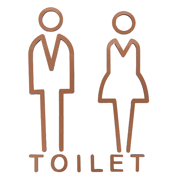 Acrylic Bathroom Door Public Signs Set