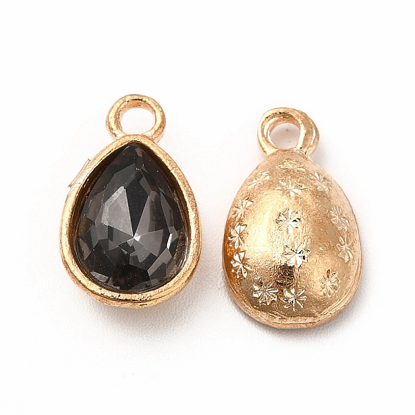 

PandaHall Faceted Glass Rhinestone Pendants, with Golden Tone Zinc Alloy Findings, Teardrop Charms, Coffee, 15x9x5mm, Hole: 2mm Alloy+Glass..., Brown