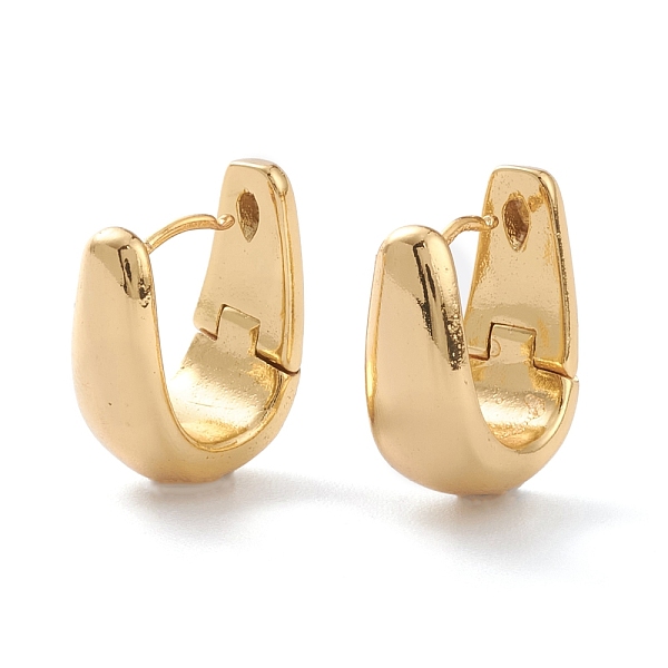 

PandaHall Brass Huggie Hoop Earrings, with Steel Pin, Long-Lasting Plated, U Shape, Real 18K Gold Plated, 16x13x7.5mm, Pin: 0.6mm Brass...