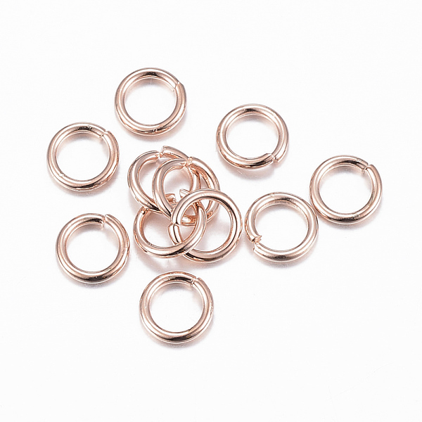 

PandaHall 304 Stainless Steel Jump Rings, Open Jump Rings, Rose Gold, 18 Gauge, 6x1mm, Inner Diameter: 4mm 304 Stainless Steel