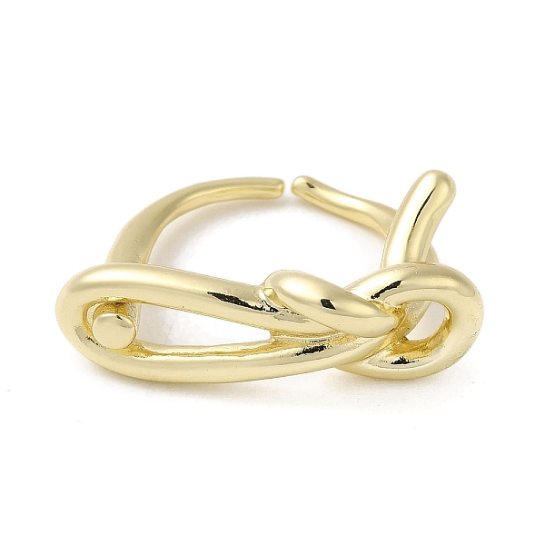 

PandaHall Brass Open Cuff Rings, Knot Ring for Women, Real 18K Gold Plated, 2~10mm, Inner Diameter: 18mm Brass Others