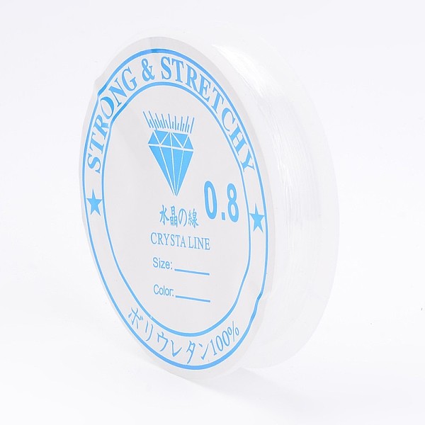 

PandaHall Clear Elastic Crystal Thread, Stretchy String Bead Cord, for Beaded Jewelry Making, 0.8mm, about 8.2 yards(7.5m)/roll TPU Round...
