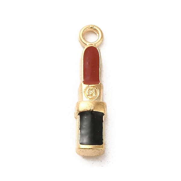 

PandaHall Alloy Enamel Pendants, Light Gold, Lipstick Charm, Black, 19x4x3mm, Hole: 1.6mm Alloy+Enamel Others Black