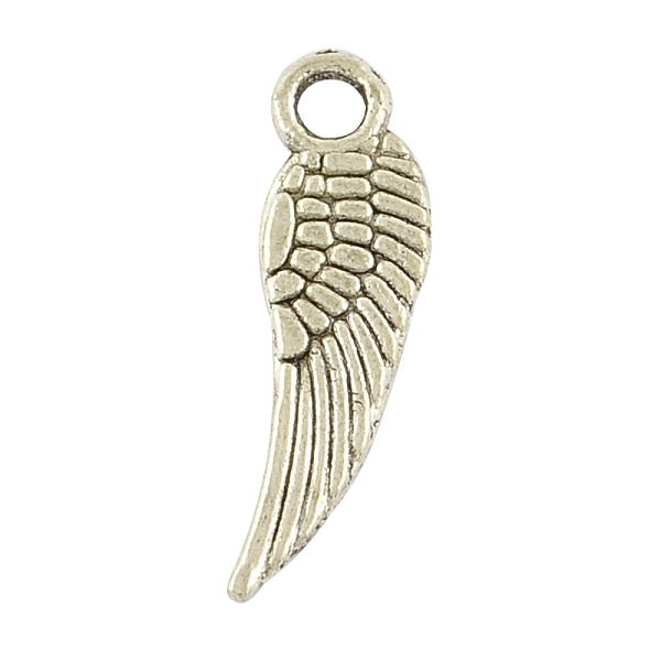 

PandaHall Tibetan Style Alloy Wing Pendants, Lead Free & Cadmium Free & Nickel Free, Antique Silver, 17x5x1mm, Hole: 2mm Alloy Wing