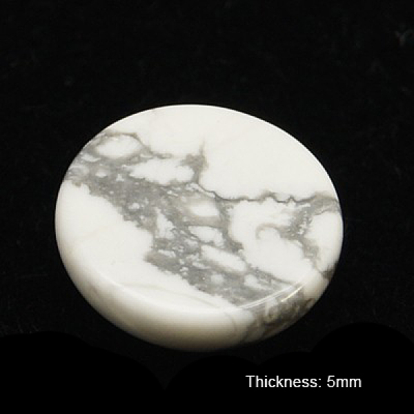 

PandaHall Gemstone Cabochons, Half Round/Dome, Howlite, 12x5mm Howlite Half Round