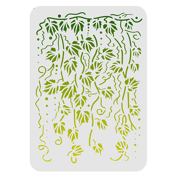 PandaHall FINGERINSPIRE Creeper Vine Stencils 29.7x21cm Vine Painting Stencil Reusable Creeper Plant Stencils Ivy Drawing Template for...